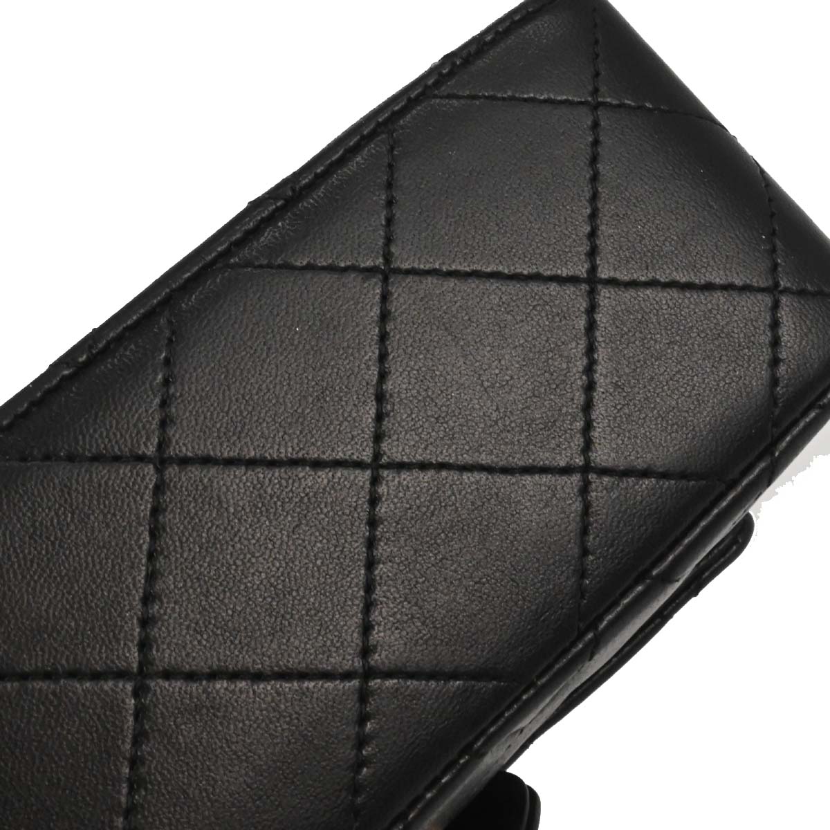 Chanel Black Lambskin Mini Classic Square Flap Shoulder Bag 17
