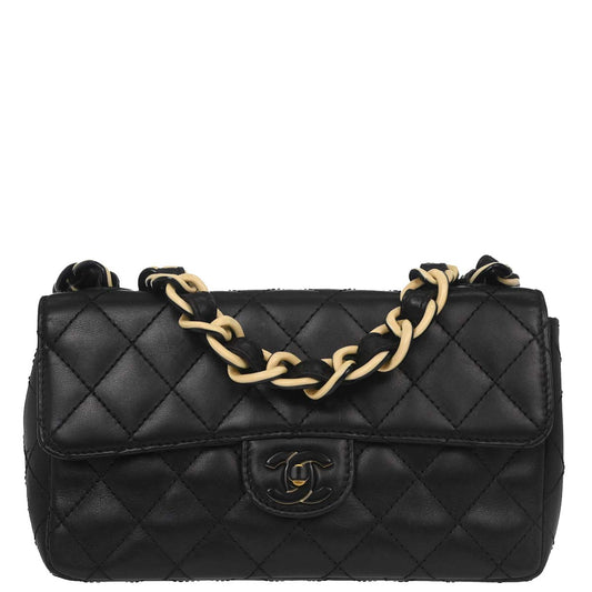 Chanel Black Lambskin Shoulder Bag