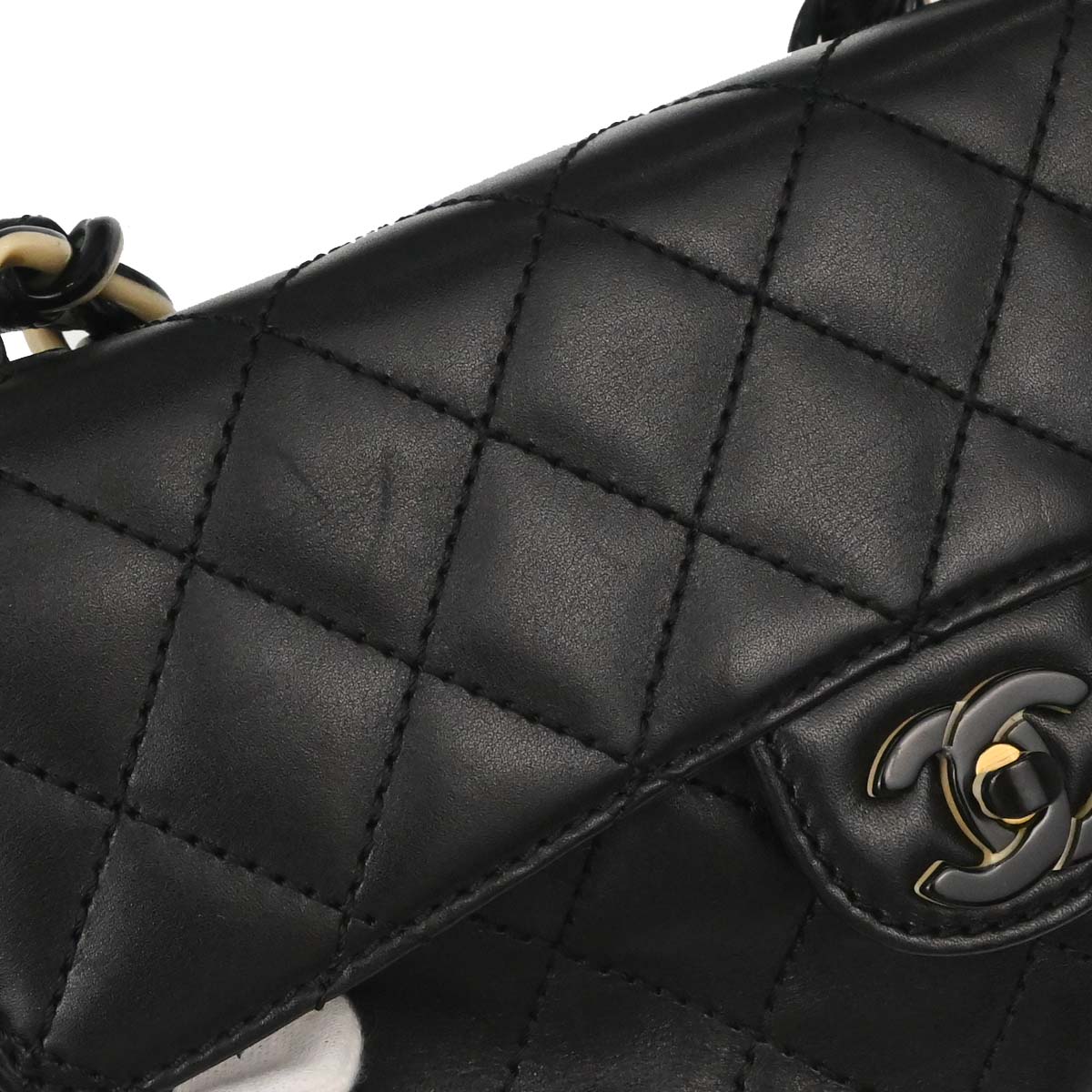 Chanel Black Lambskin Shoulder Bag
