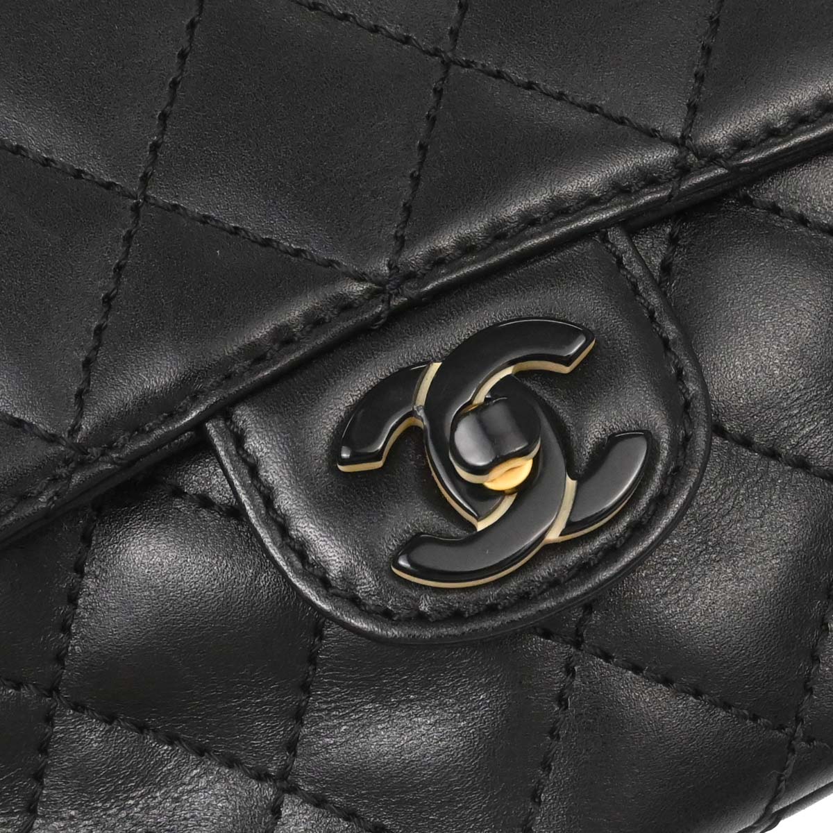 Chanel Black Lambskin Shoulder Bag