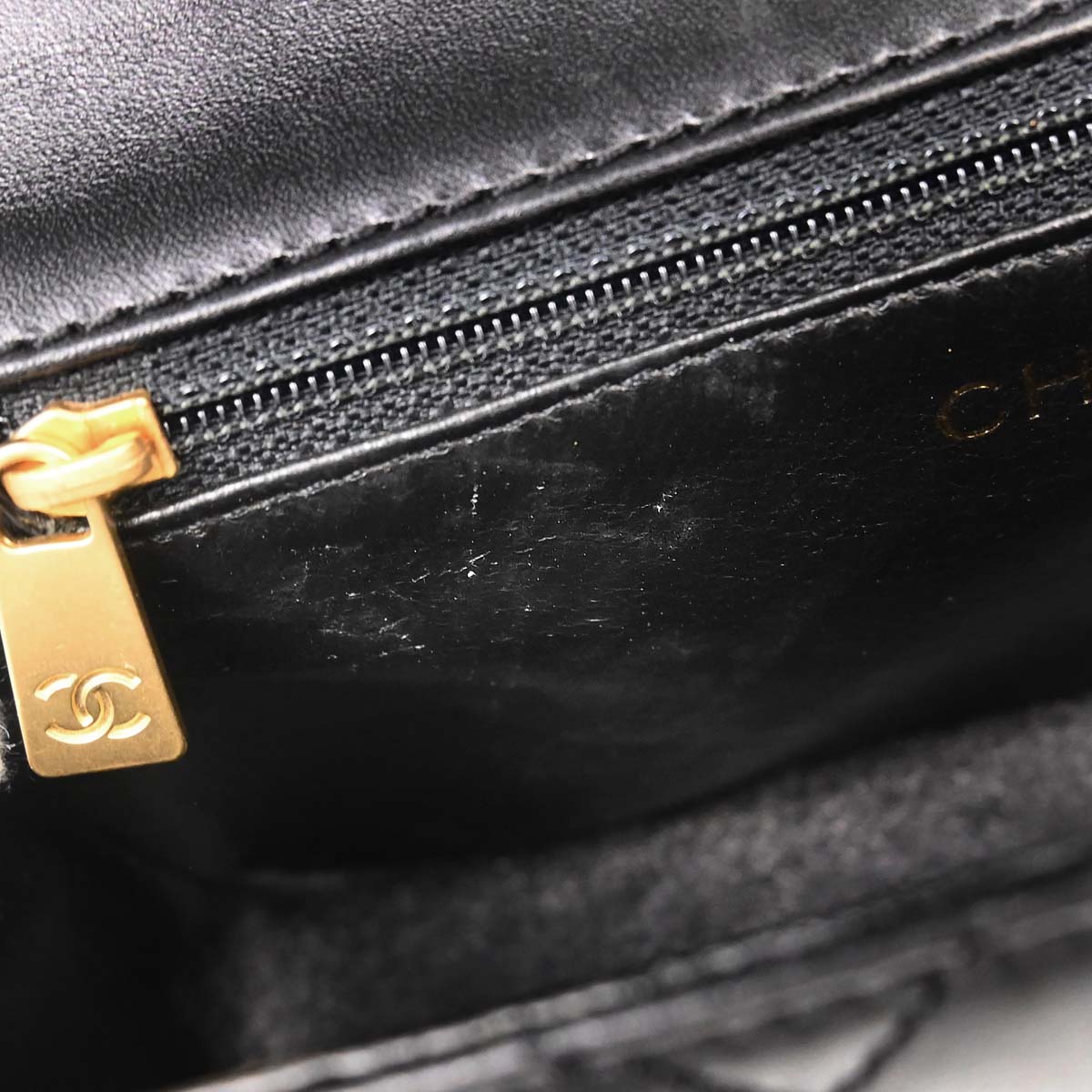 Chanel Black Lambskin Shoulder Bag
