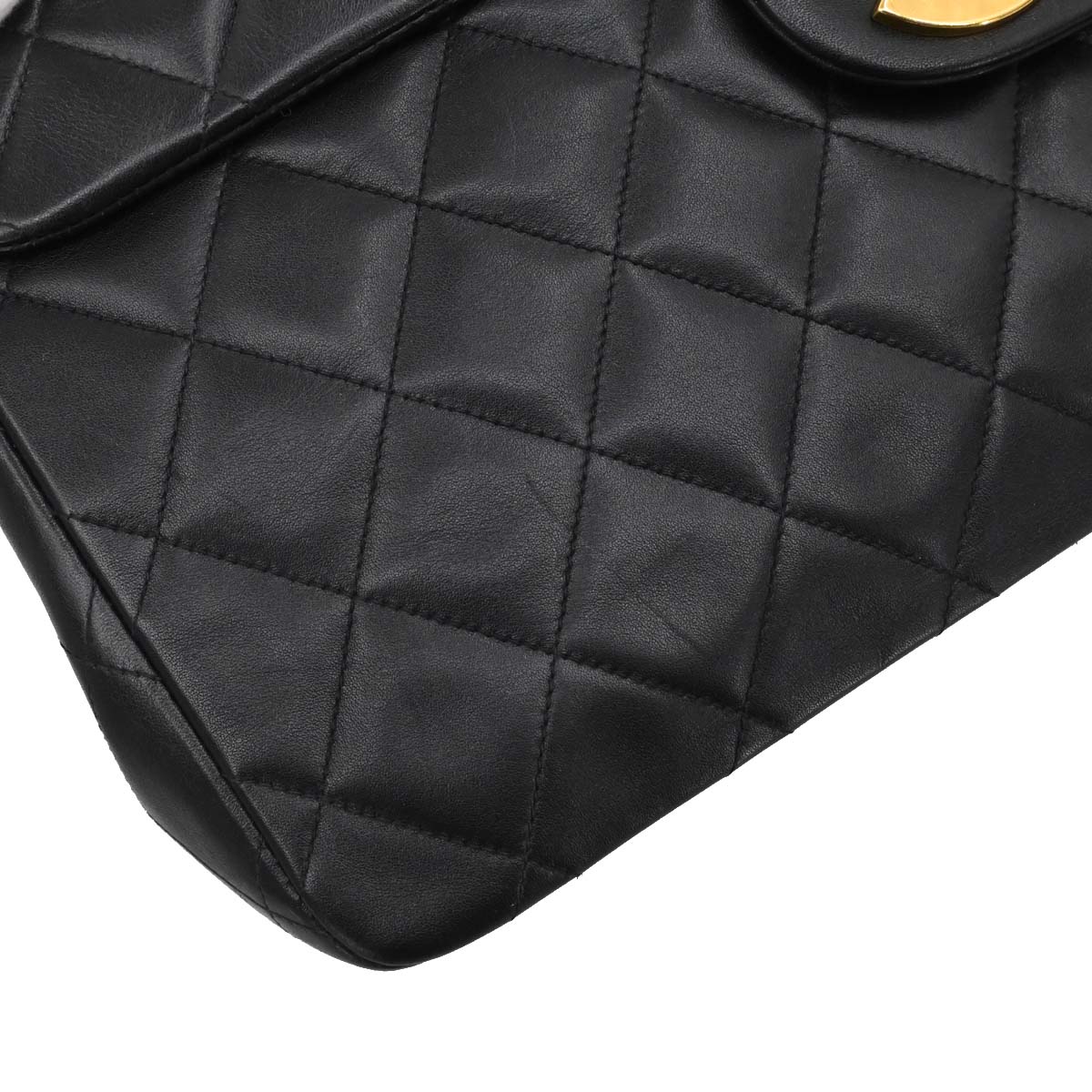 Chanel Black Lambskin Maxi Classic Flap Shoulder Bag