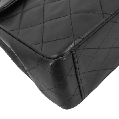 Chanel Black Lambskin Maxi Classic Flap Shoulder Bag