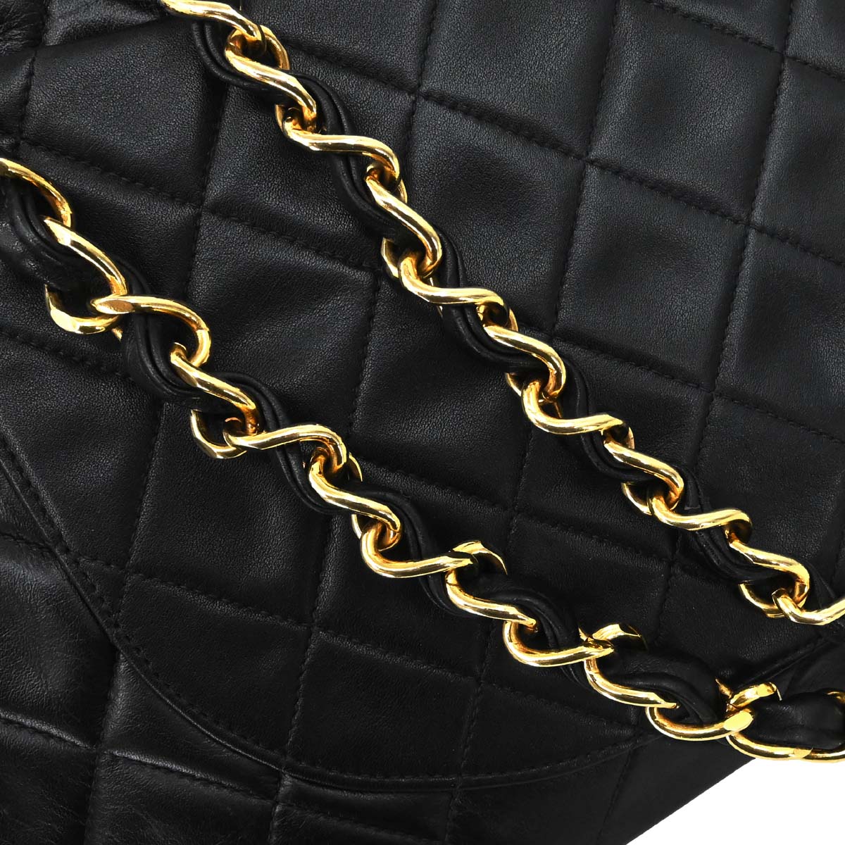 Chanel Black Lambskin Maxi Classic Flap Shoulder Bag