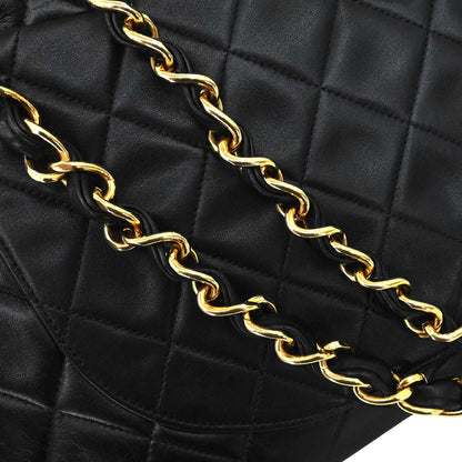 Chanel Black Lambskin Maxi Classic Flap Shoulder Bag