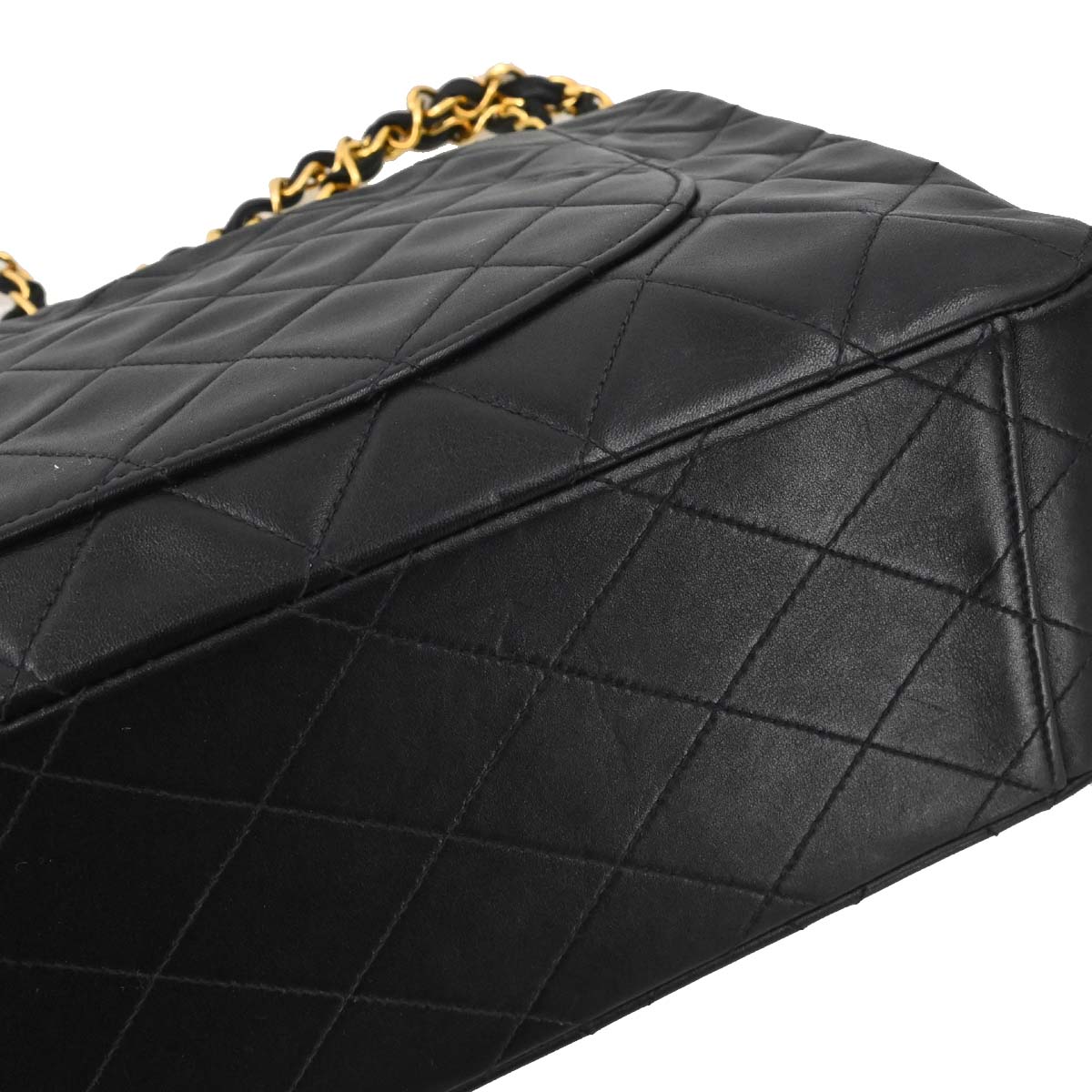 Chanel Black Lambskin Maxi Classic Flap Shoulder Bag
