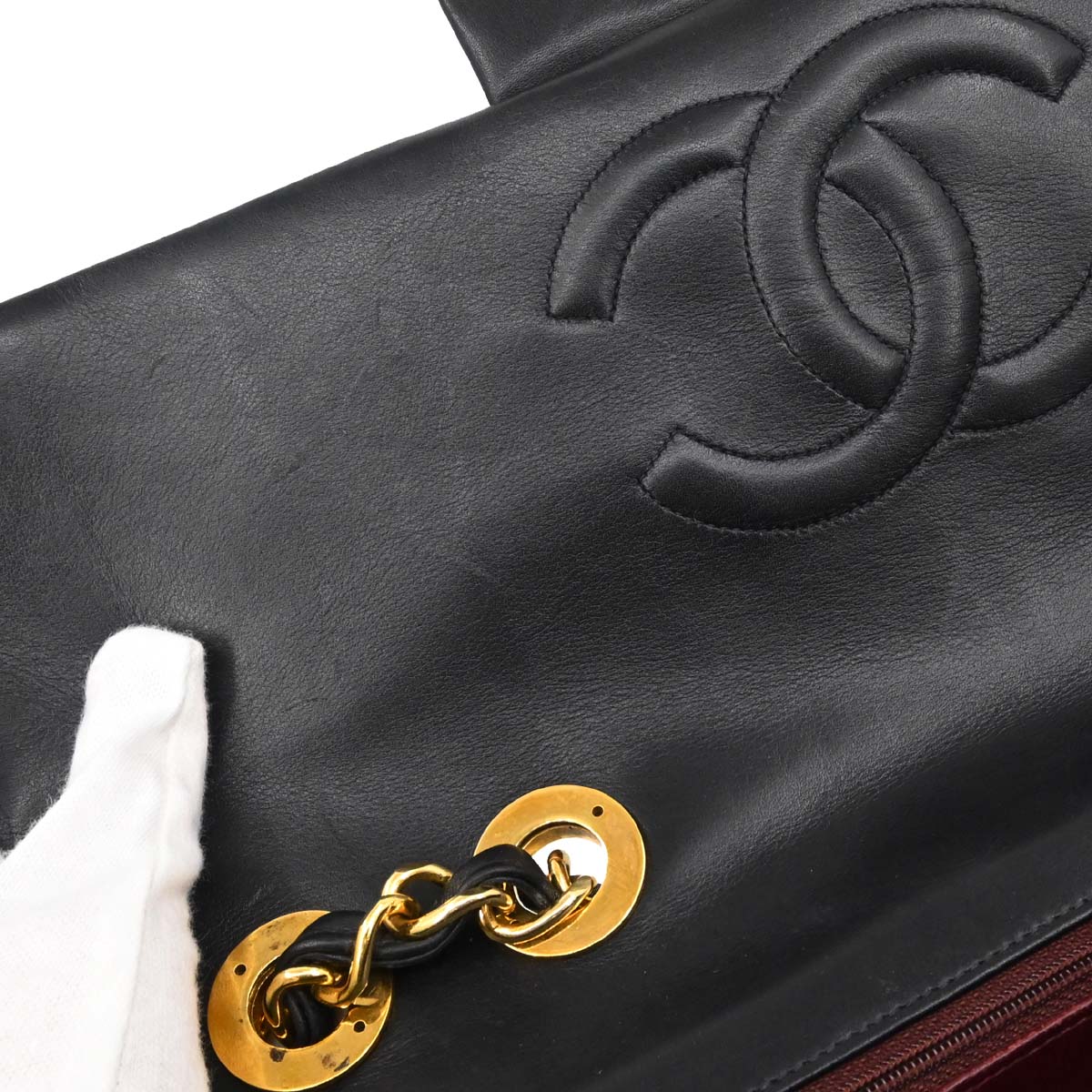 Chanel Black Lambskin Maxi Classic Flap Shoulder Bag