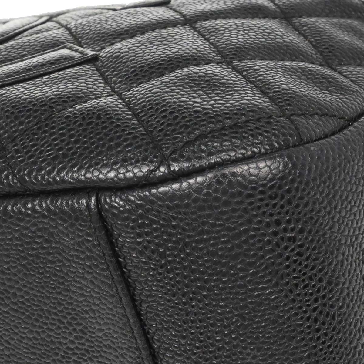 Chanel Black Caviar Skin Hobo Handbag