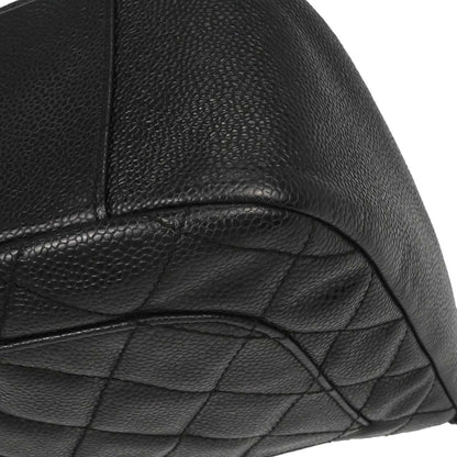 Chanel Black Caviar Skin Hobo Handbag