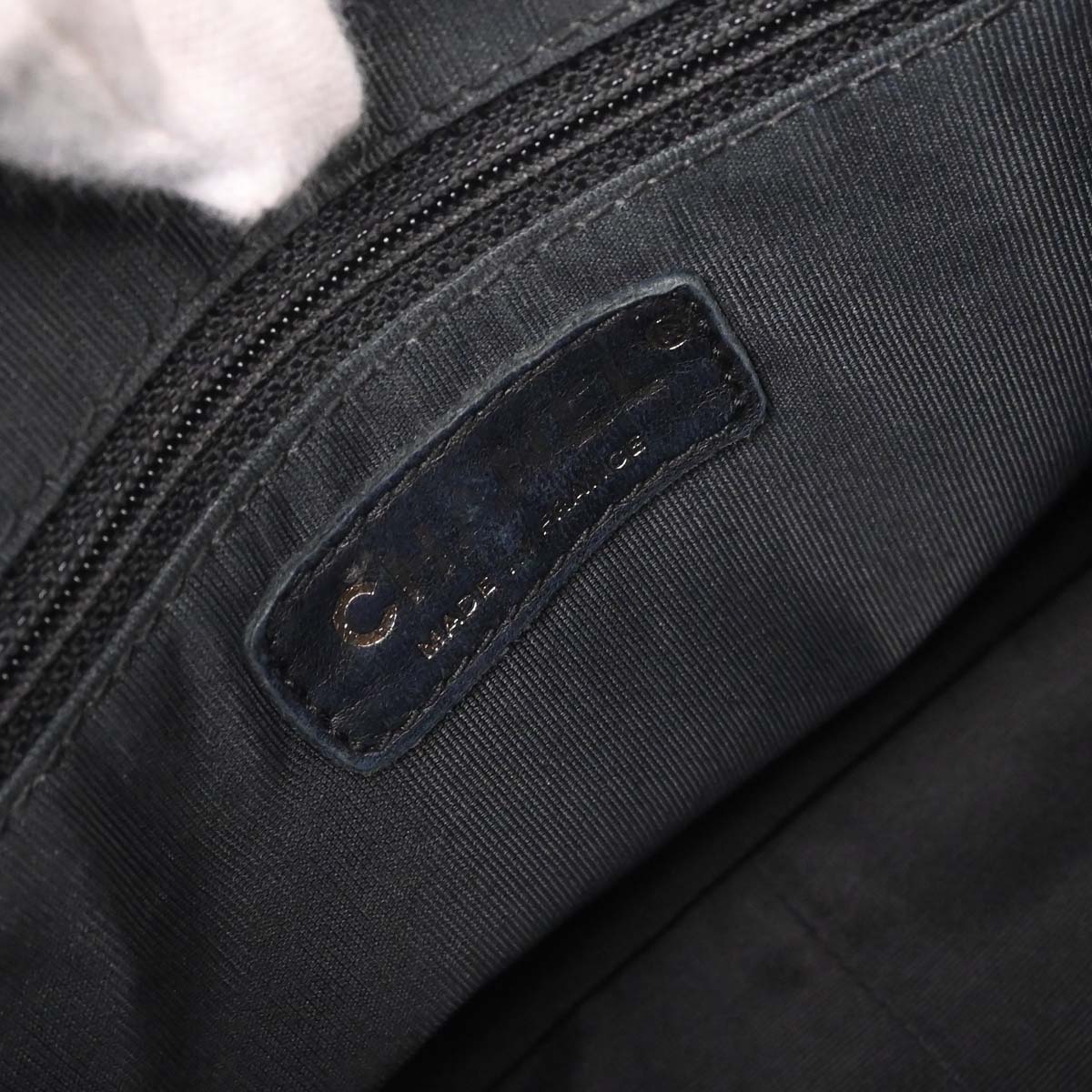 Chanel Black Caviar Skin Hobo Handbag