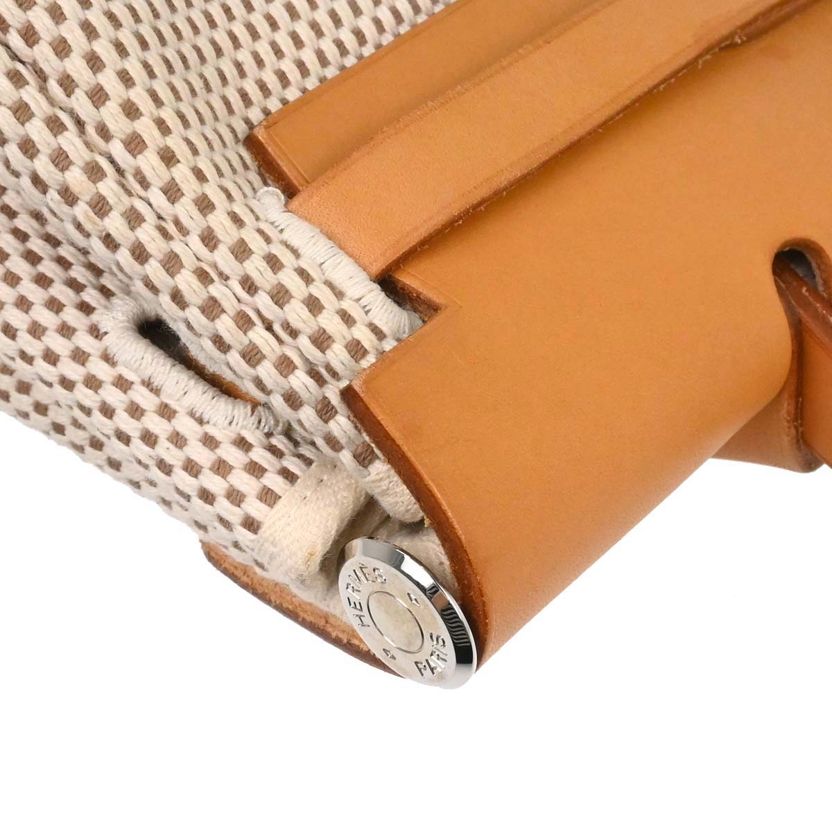 Hermes Beige Black Toile GM Officier Herbag PM 2 in 1 Shoulder Handbag