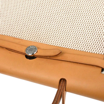 Hermes Beige Black Toile GM Officier Herbag PM 2 in 1 Shoulder Handbag