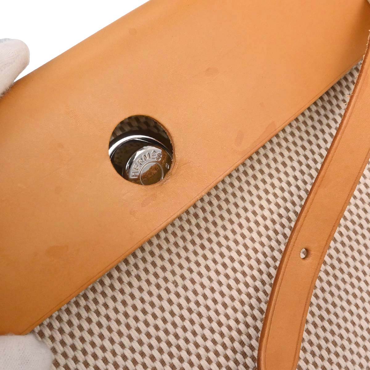 Hermes Beige Black Toile GM Officier Herbag PM 2 in 1 Shoulder Handbag