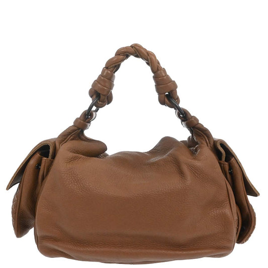 Bottega Veneta Brown Leather Intrecciato Handbag