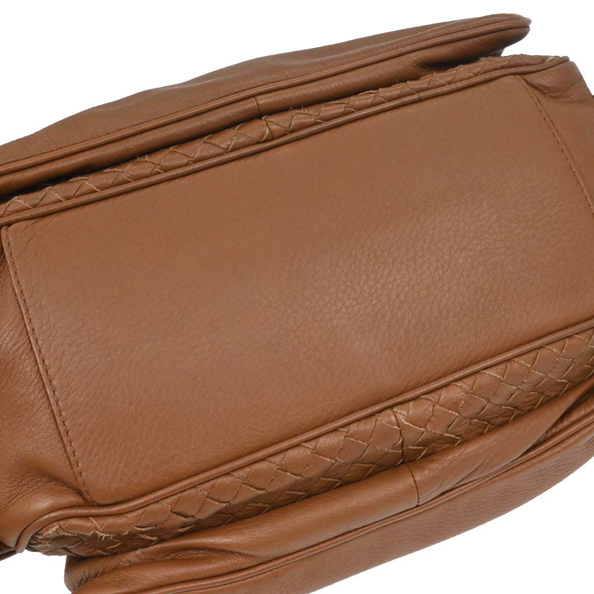 Bottega Veneta Brown Leather Intrecciato Handbag