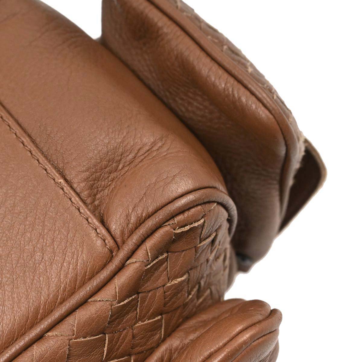 Bottega Veneta Brown Leather Intrecciato Handbag