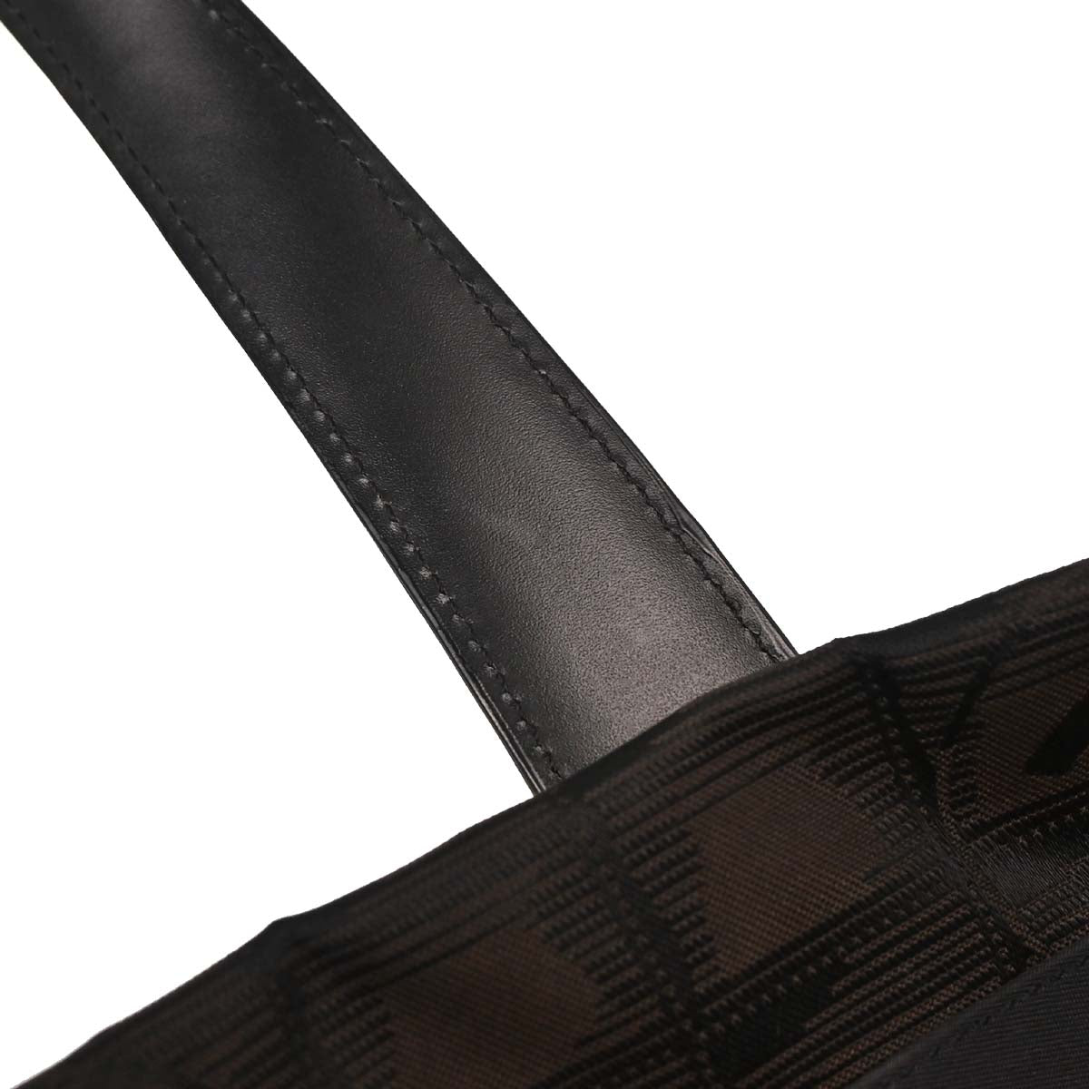 Chanel Brown Jacquard Nylon Travel Line Tote Handbag