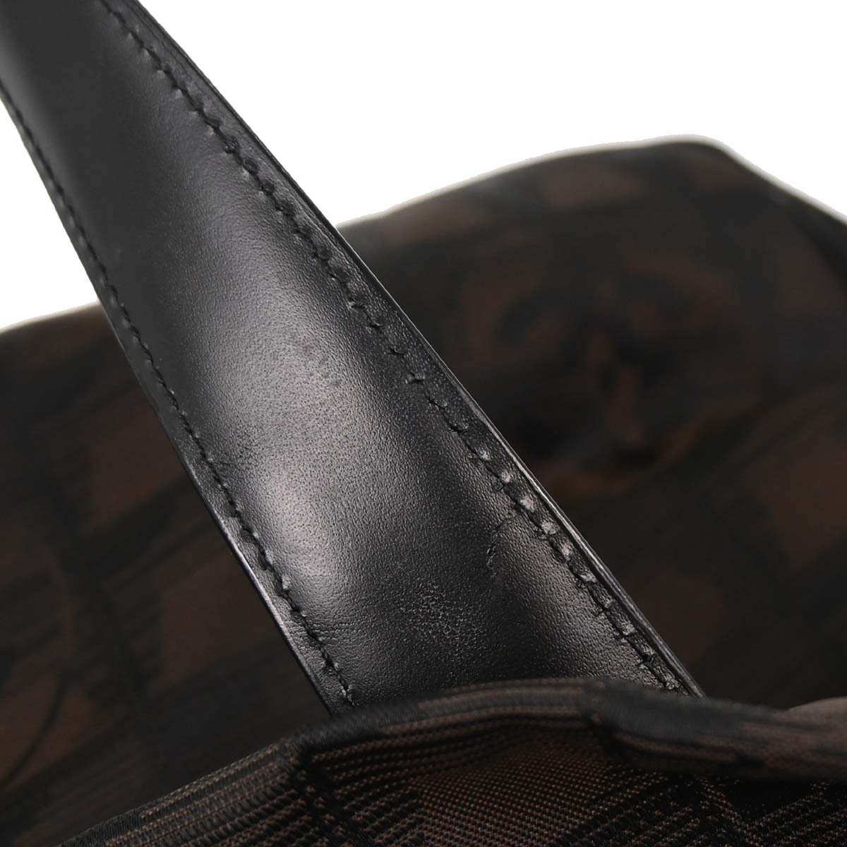 Chanel Brown Jacquard Nylon Travel Line Tote Handbag