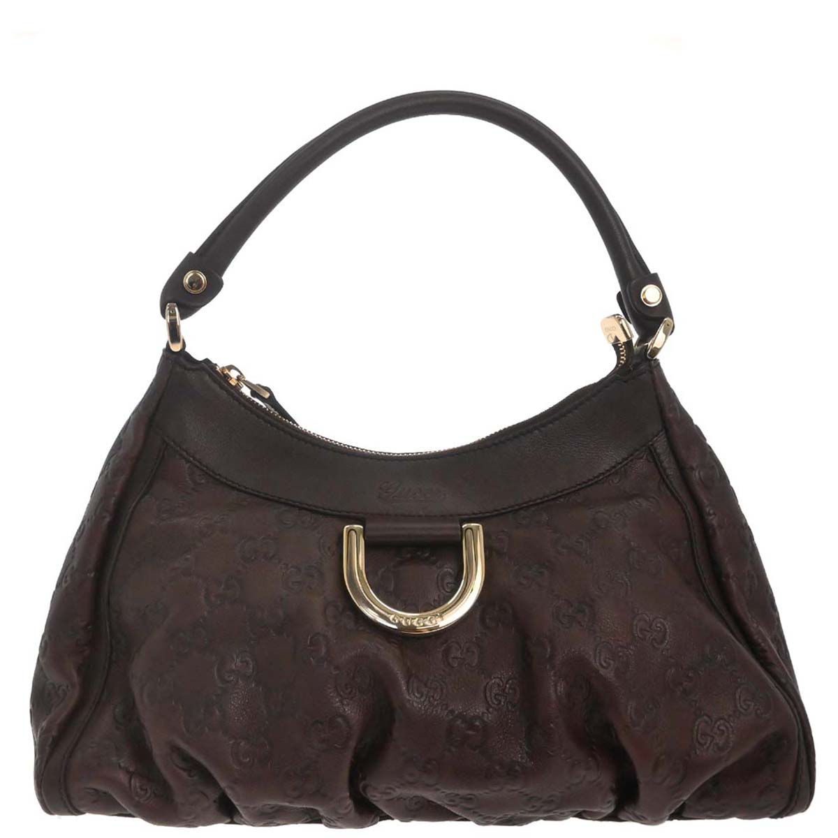Gucci Brown Guccissima Leather GG Abbey D Ring Handbag