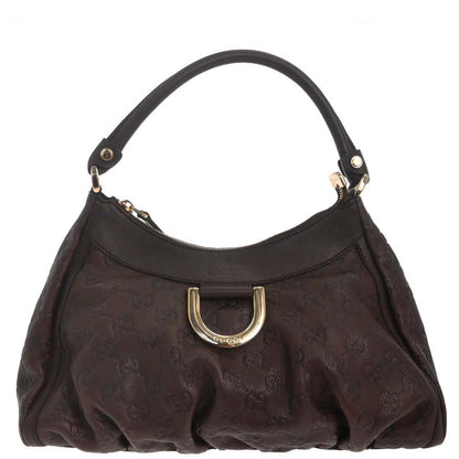 Gucci Brown Guccissima Leather GG Abbey D Ring Handbag