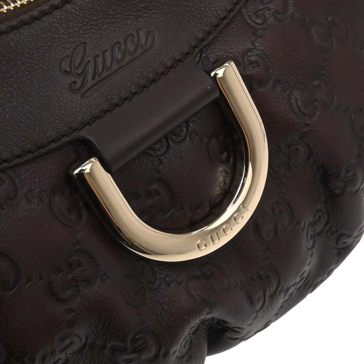 Gucci Brown Guccissima Leather GG Abbey D Ring Handbag