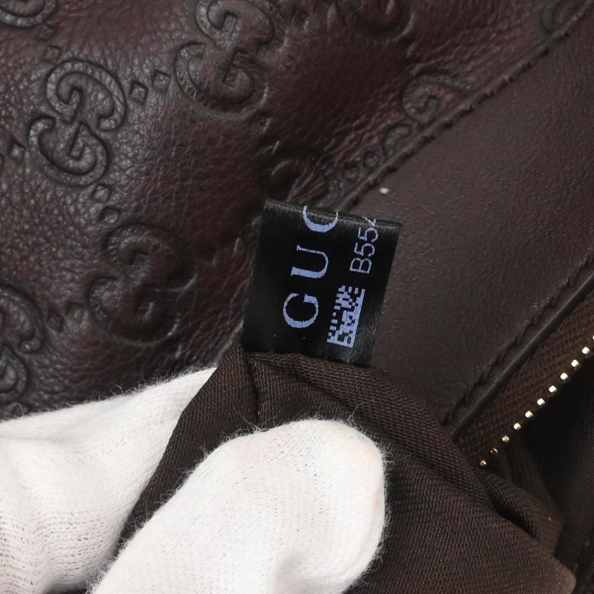 Gucci Brown Guccissima Leather GG Abbey D Ring Handbag