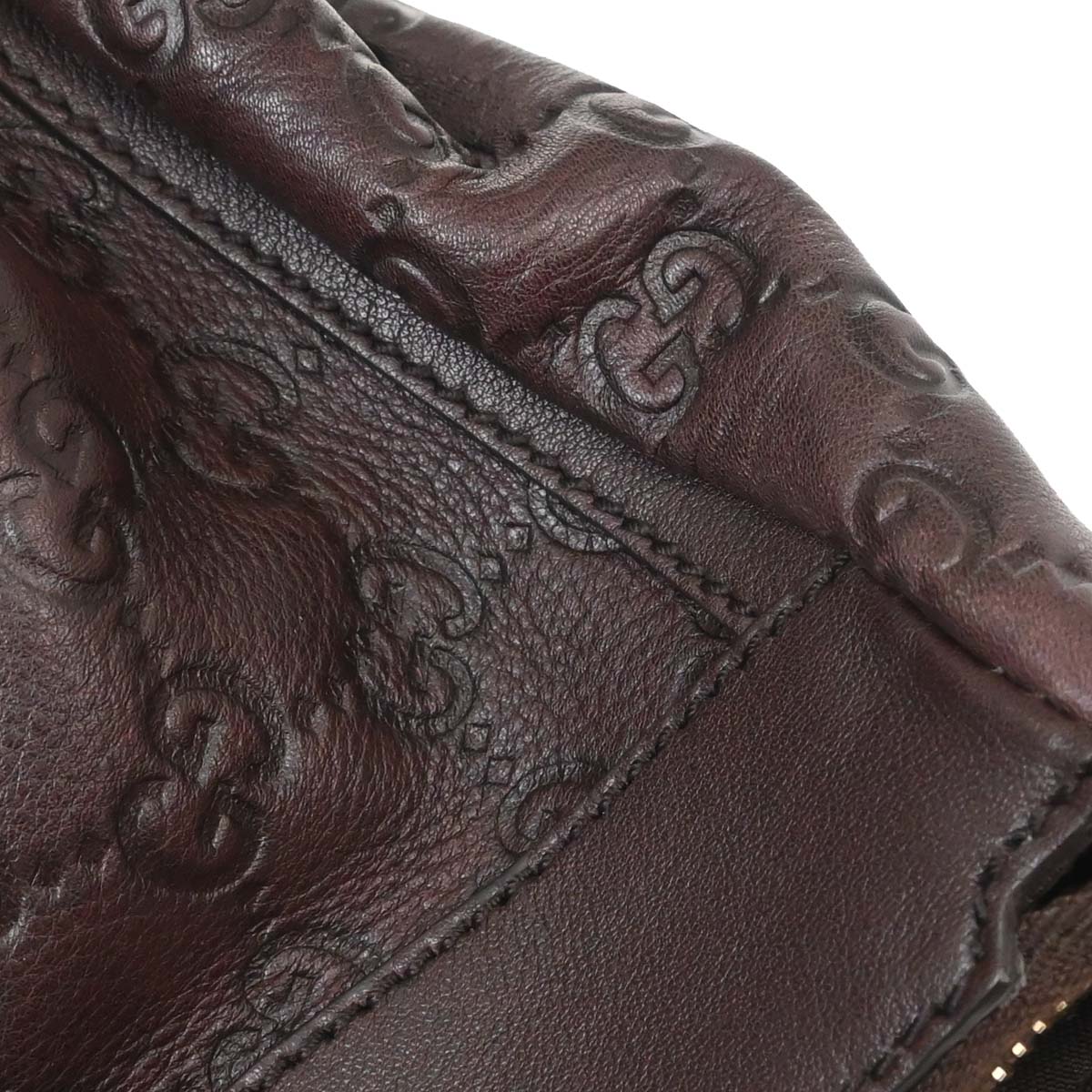 Gucci Brown Guccissima Leather GG Abbey D Ring Handbag