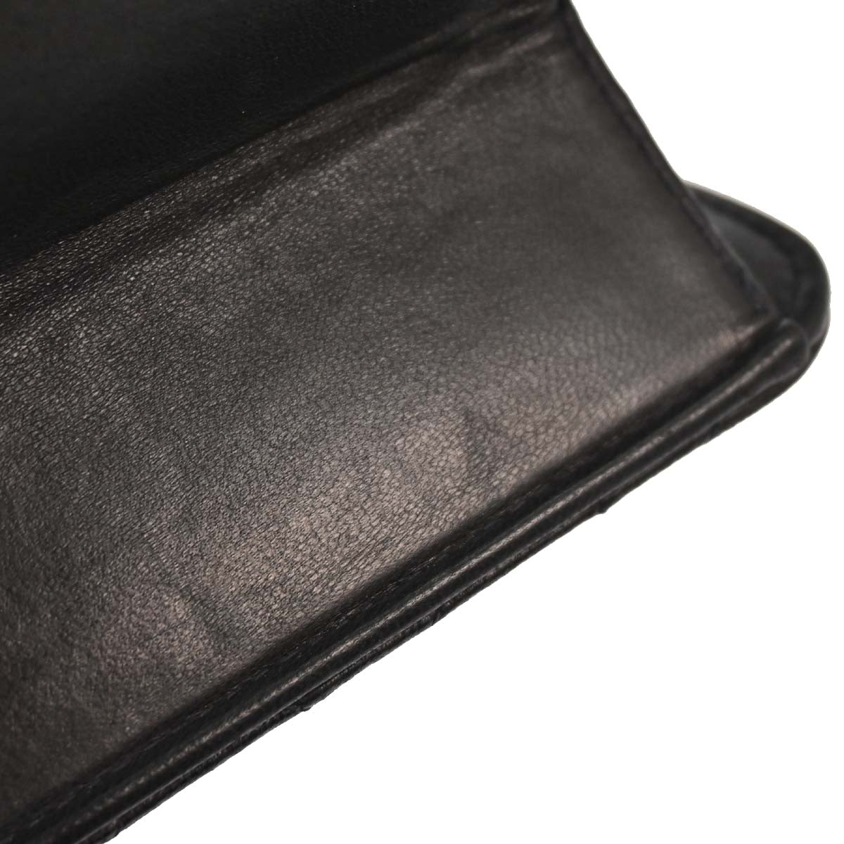 Chanel 2002-2003 Black Lambskin Turnlock Small Half Flap Shoulder Bag