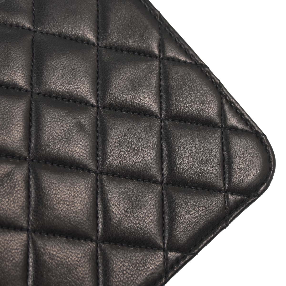 Chanel 2002-2003 Black Lambskin Turnlock Small Half Flap Shoulder Bag