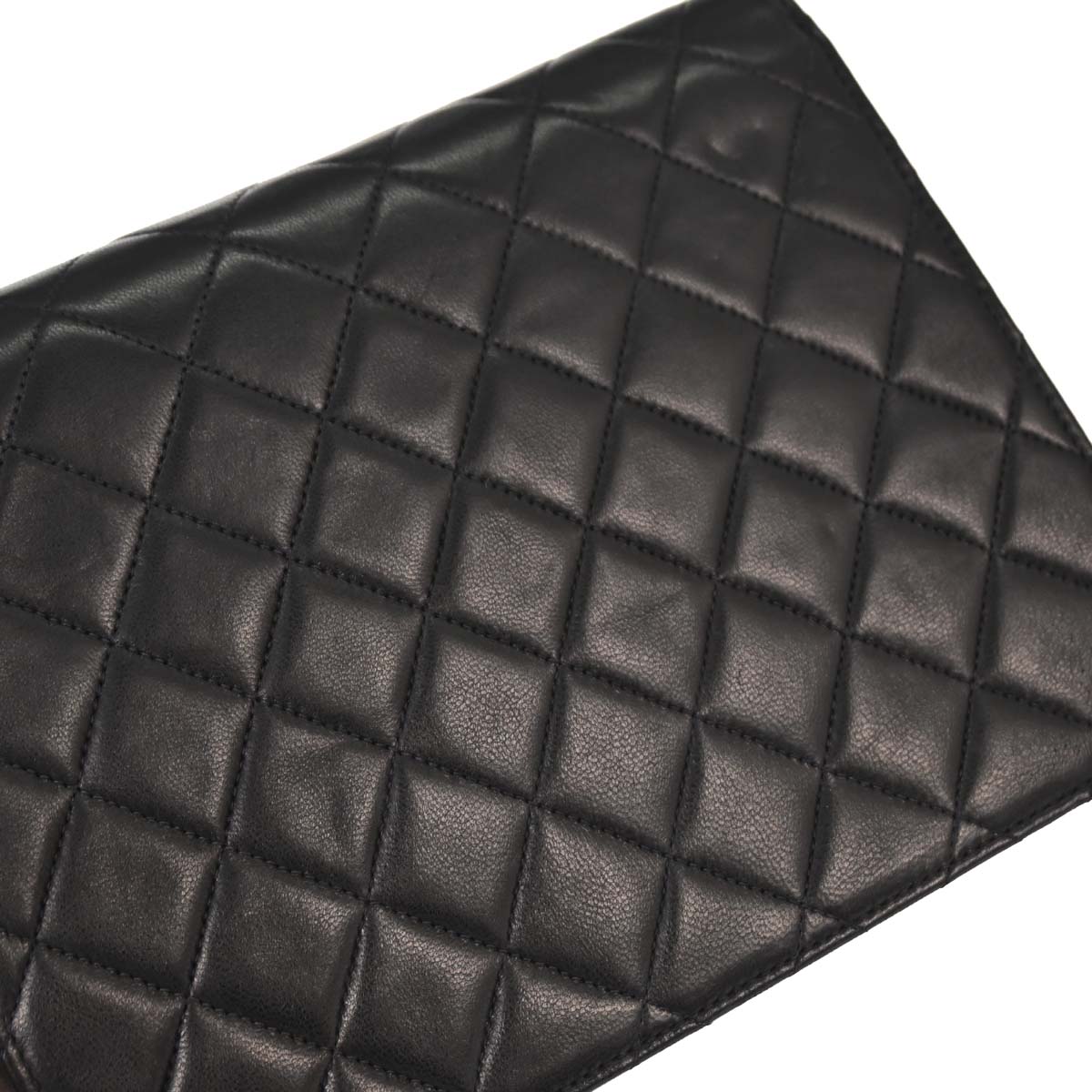Chanel 2002-2003 Black Lambskin Turnlock Small Half Flap Shoulder Bag