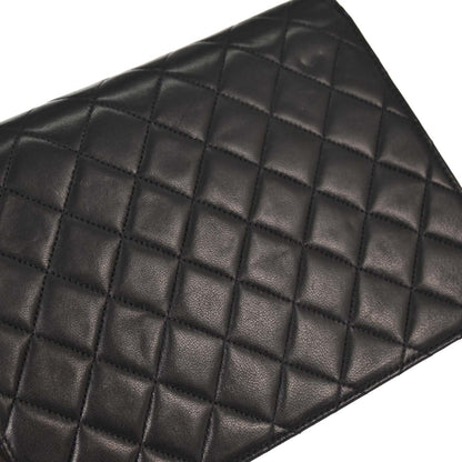 Chanel 2002-2003 Black Lambskin Turnlock Small Half Flap Shoulder Bag