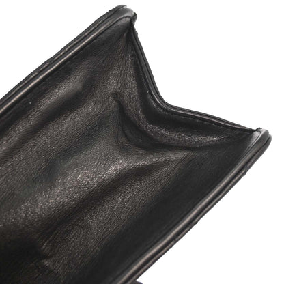 Chanel 2002-2003 Black Lambskin Turnlock Small Half Flap Shoulder Bag