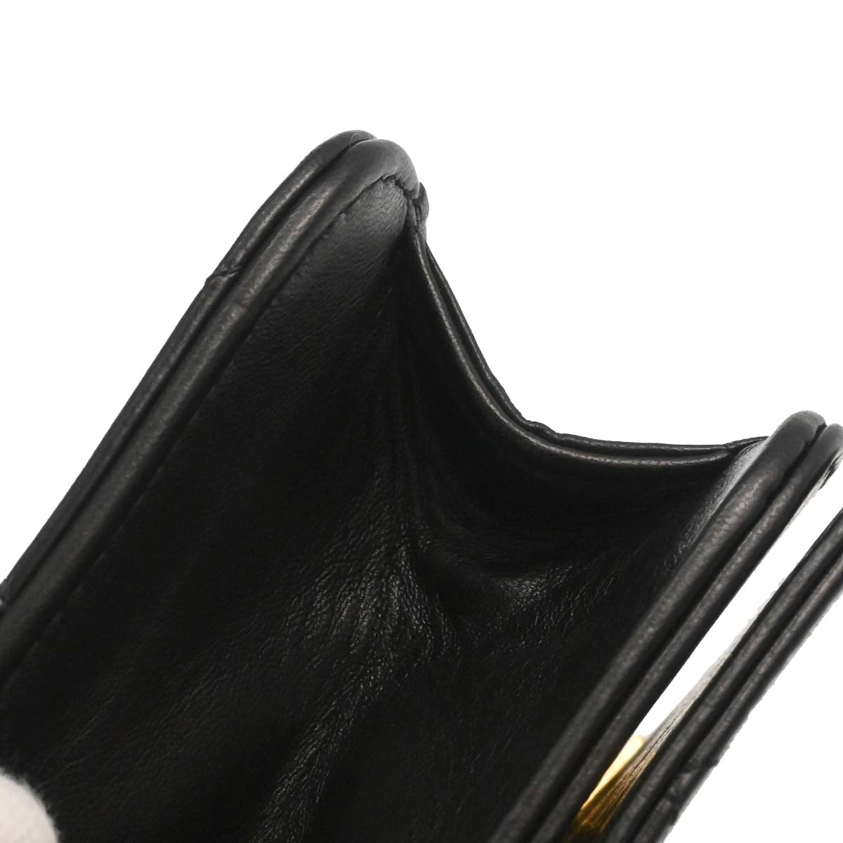 Chanel Black Lambskin Pushlock Mini Full Flap Shoulder Bag