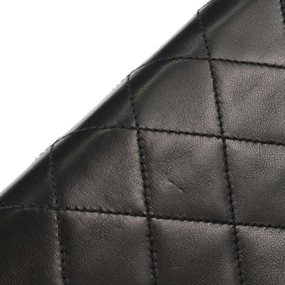 Chanel Black Lambskin Pushlock Mini Full Flap Shoulder Bag