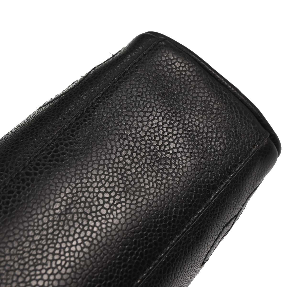 Chanel Black Caviar Skin Triple CC Shoulder Tote Bag