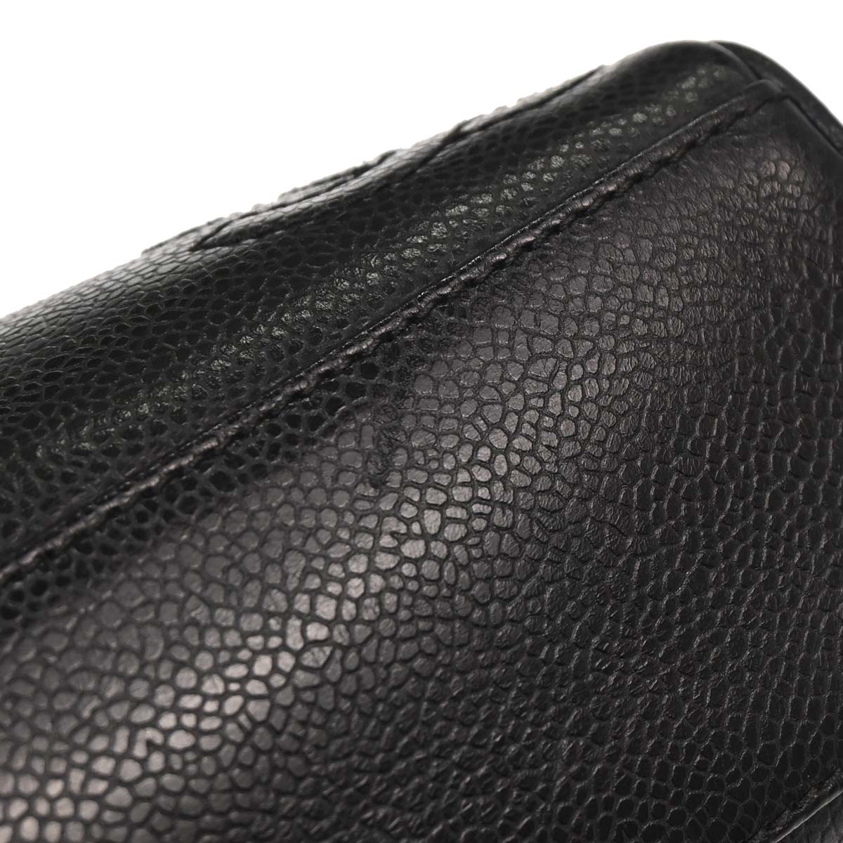 Chanel Black Caviar Skin Triple CC Shoulder Tote Bag