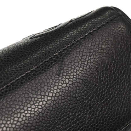 Chanel Black Caviar Skin Triple CC Shoulder Tote Bag