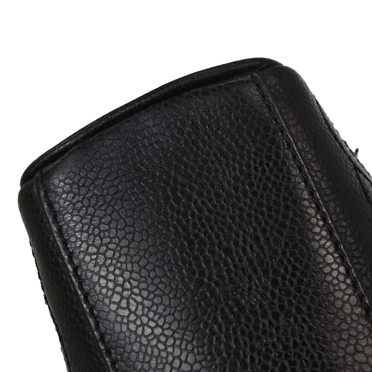 Chanel Black Caviar Skin Triple CC Shoulder Tote Bag