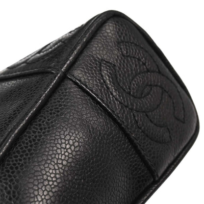 Chanel Black Caviar Skin Triple CC Shoulder Tote Bag