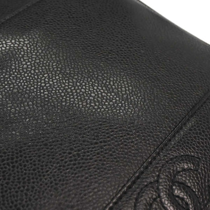 Chanel Black Caviar Skin Triple CC Shoulder Tote Bag