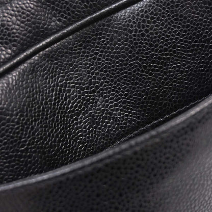 Chanel Black Caviar Skin Triple CC Shoulder Tote Bag