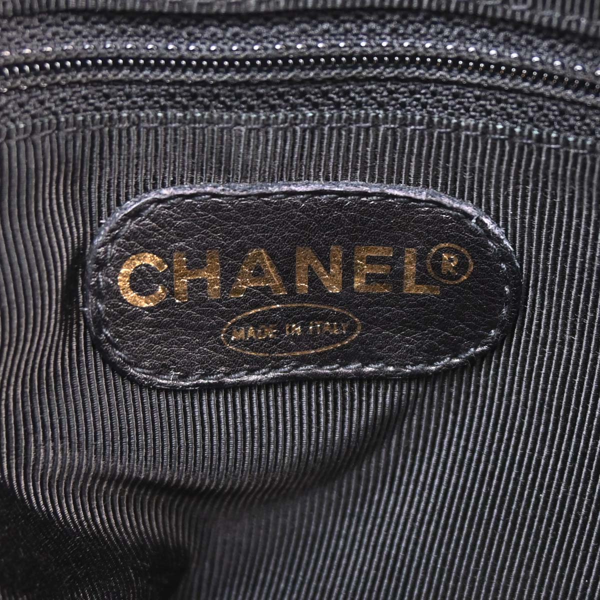 Chanel Black Caviar Skin Triple CC Shoulder Tote Bag