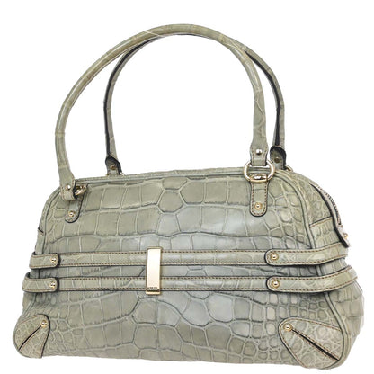 Gucci * Green Crocodile Bamboo Horsebit Handbag