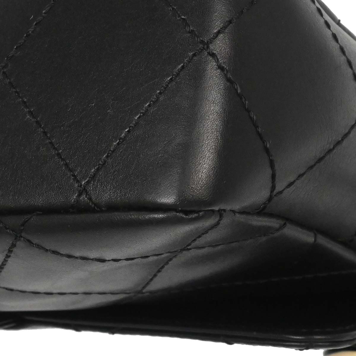 Chanel Black Lambskin Acrylic Chain Shoulder Bag