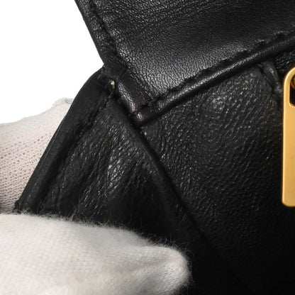 Chanel Black Lambskin Acrylic Chain Shoulder Bag
