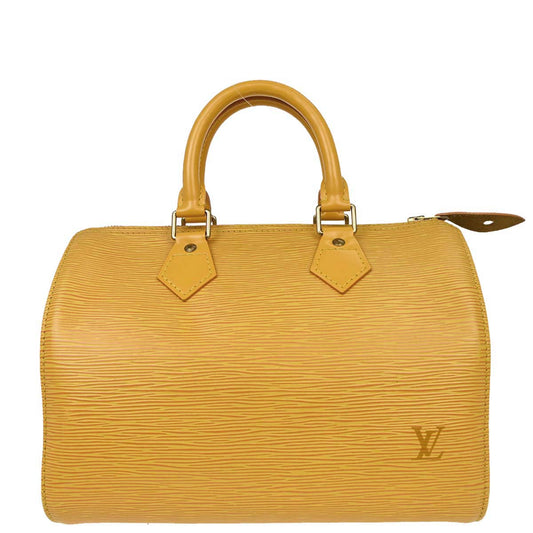 Louis Vuitton Yellow Epi Speedy 25 Handbag M43019