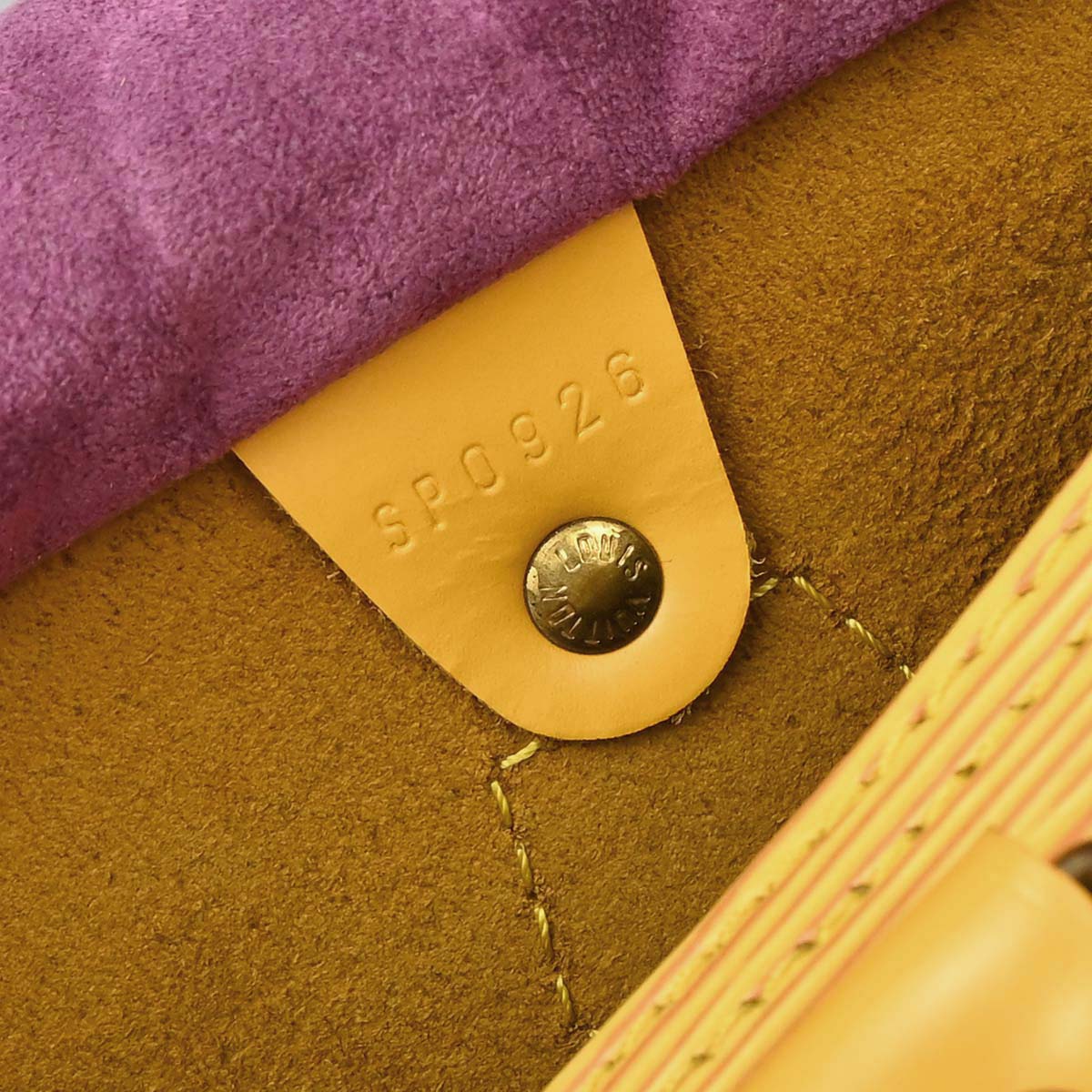 Louis Vuitton Yellow Epi Speedy 25 Handbag M43019