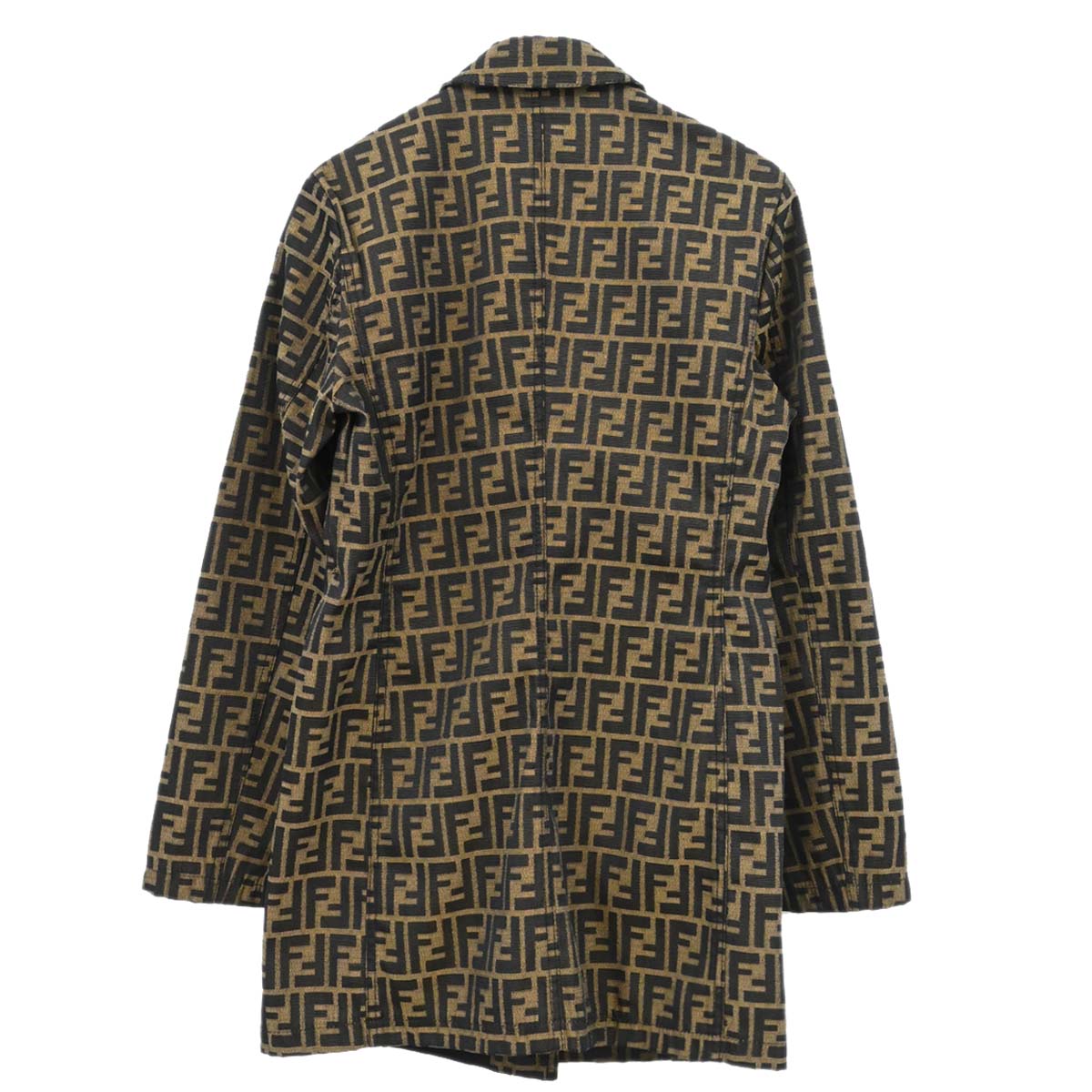 Fendi Double Breasted Jacket Zucca Brown