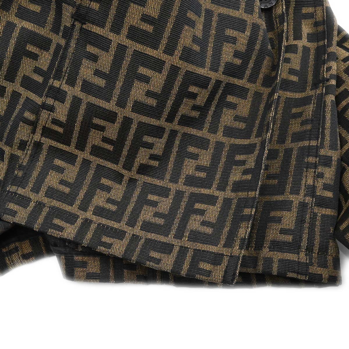 Fendi Double Breasted Jacket Zucca Brown