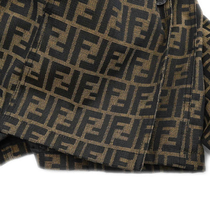 Fendi Double Breasted Jacket Zucca Brown